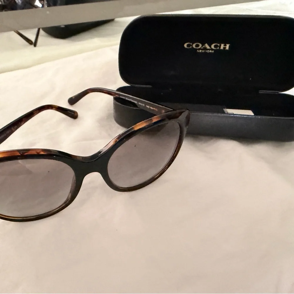 Coach Women's Tortoise Shell Sunglasses - Picture 1 of 3